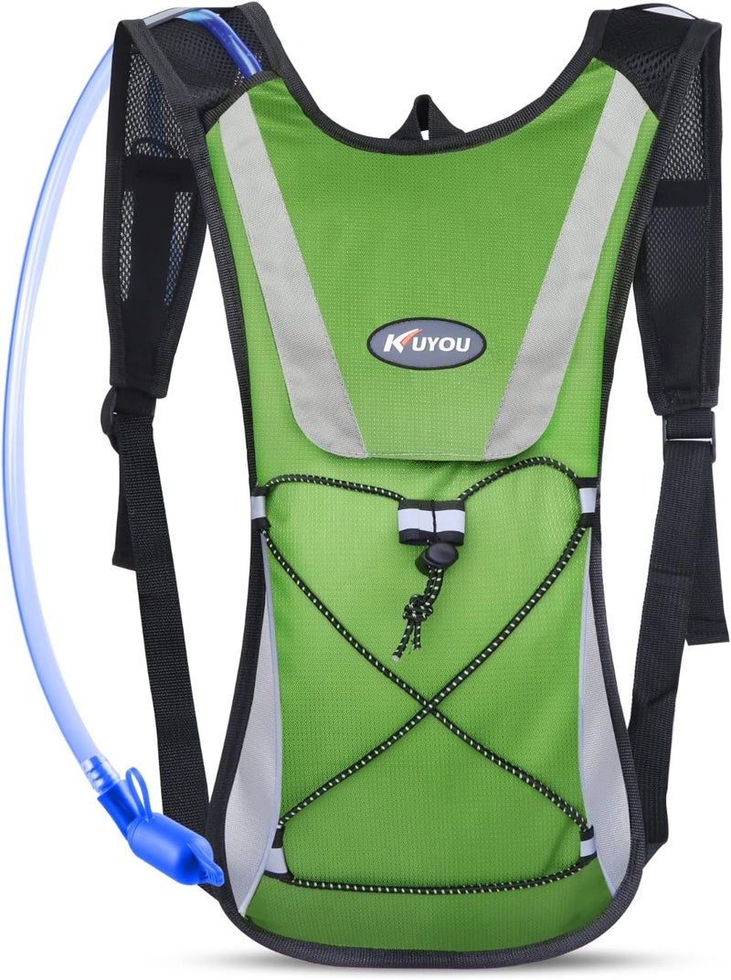 KUYOU Running Hydration Vest - Lightweight Insulated Hydration Backpack with 2L Water Bladder, Adjustable Chest Straps and Reflective Water Backpack for Trail Running Marathon Race Hiking Cycling - Image 1